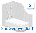 Click if you have a shower over a bath tub